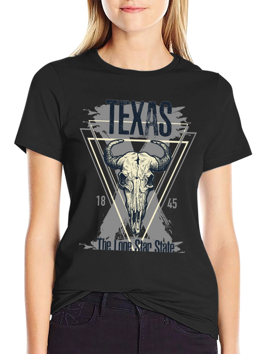 Texas Bull Skull Graphic Tee - Lone Star State