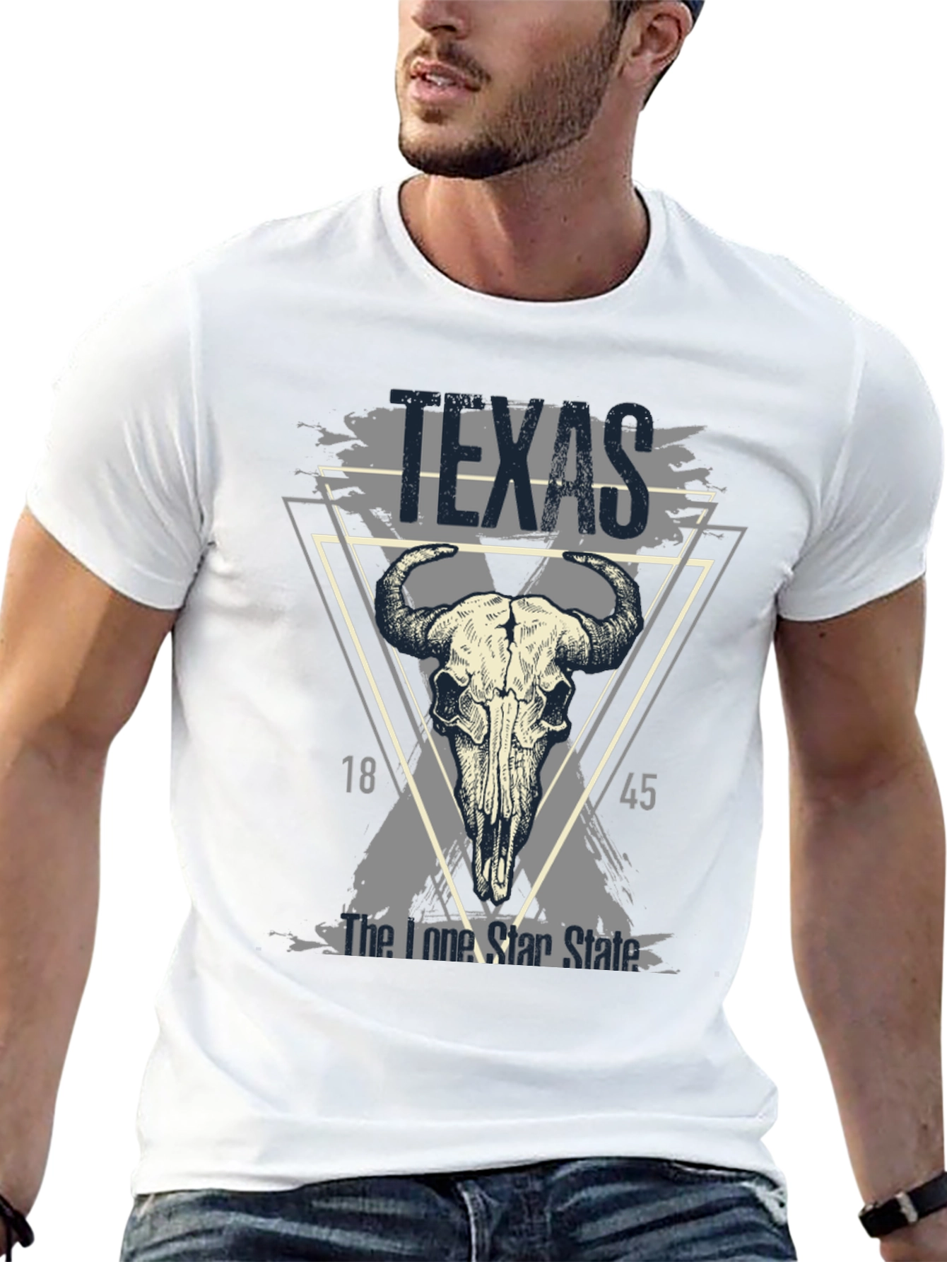 Texas Bull Skull Graphic Tee - Lone Star State