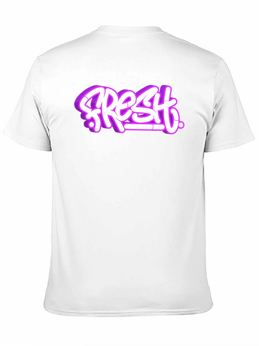 Fresh Graffiti Style Graphic T-Shirt - Black