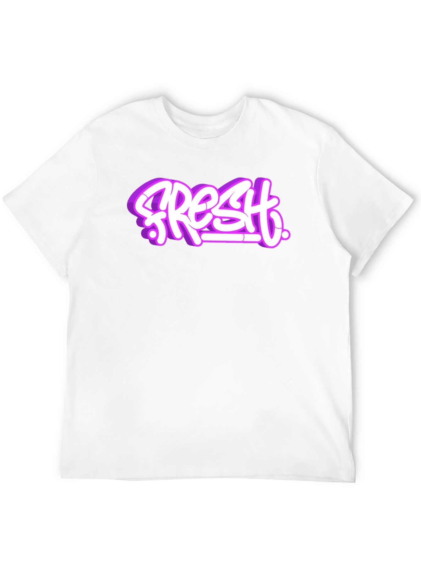 Fresh Graffiti Style Graphic T-Shirt - Black