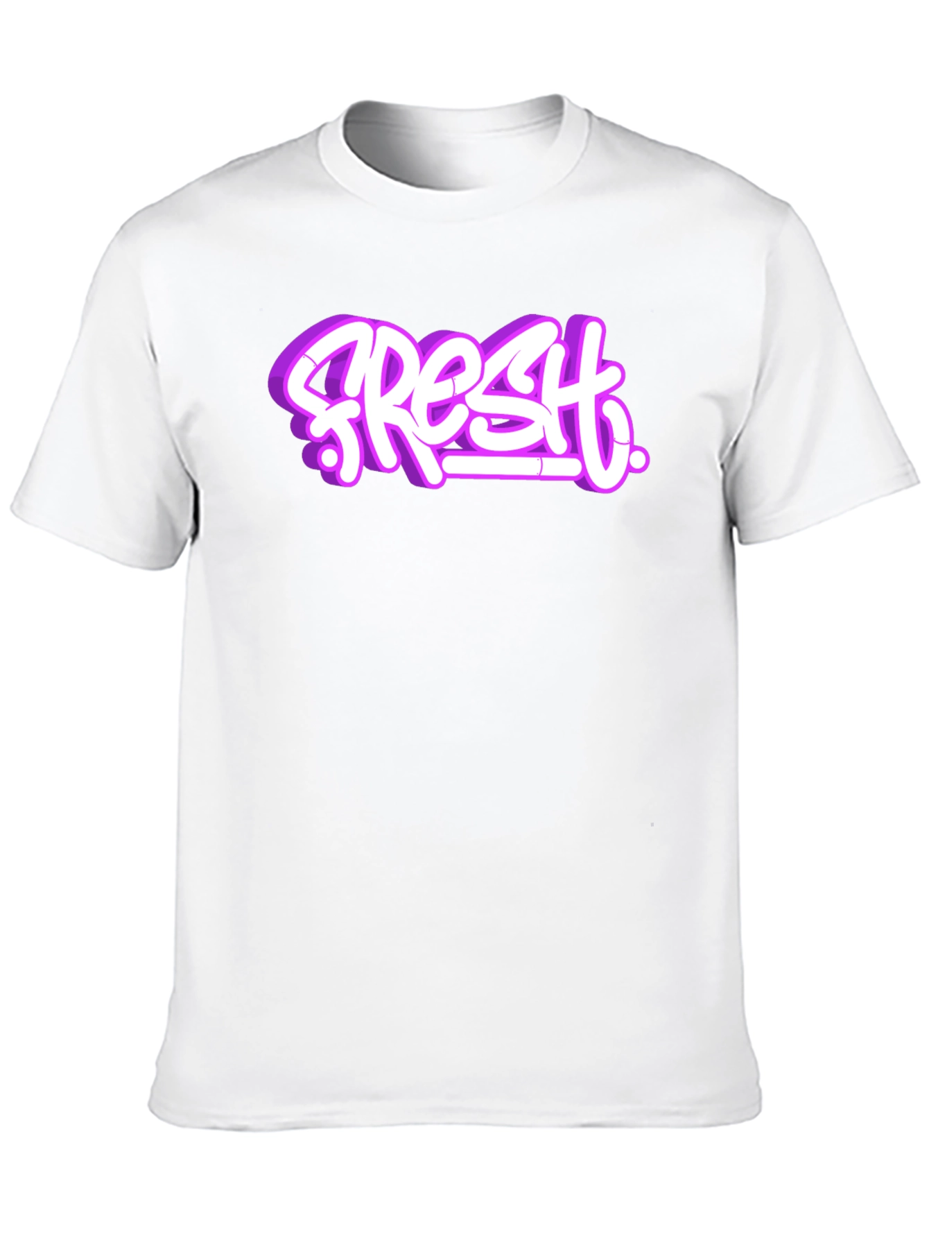 Fresh Graffiti Style Graphic T-Shirt - Black