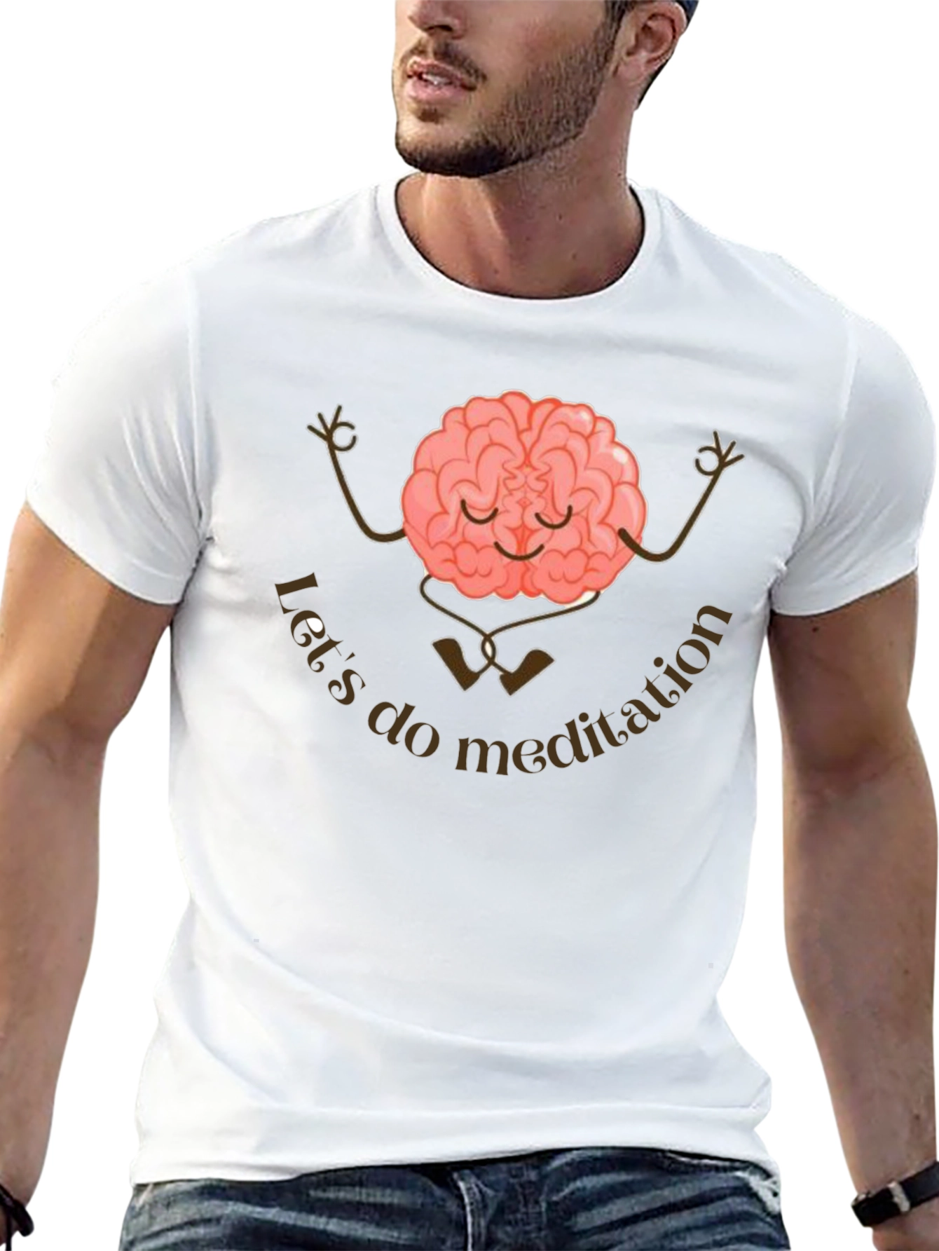 Meditation Brain Graphic T-Shirt