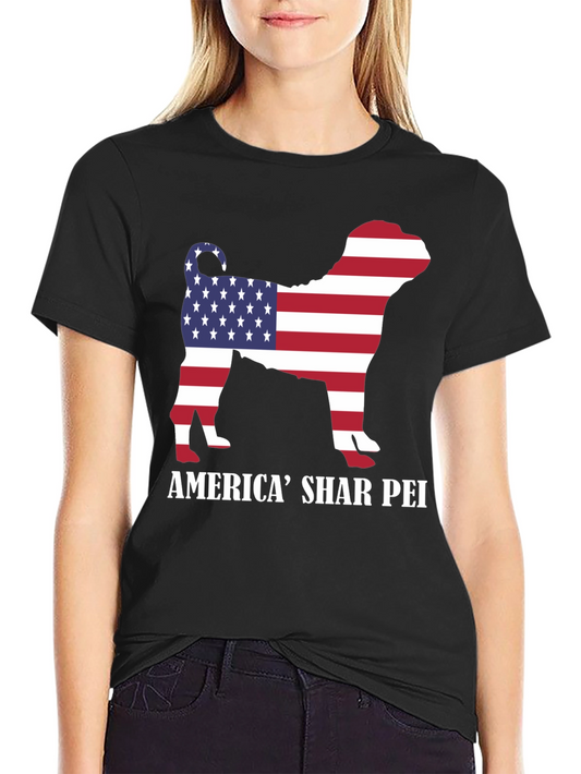 America Shar Pei Dog T-Shirt