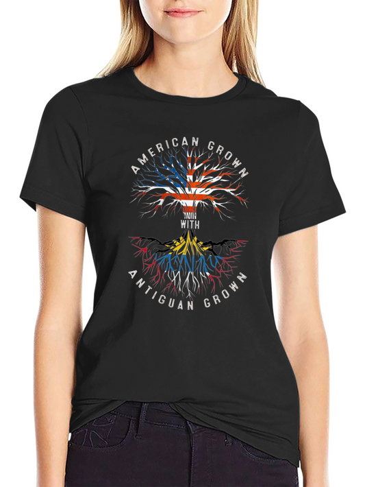 American & Antiguan Grown Roots Graphic Tee