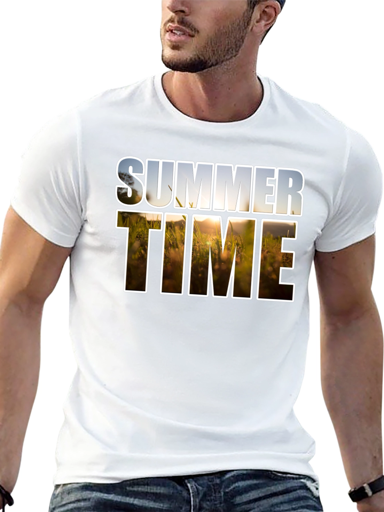 Summer Time Graphic Tee - Relaxed Fit Cotton T-Shirt