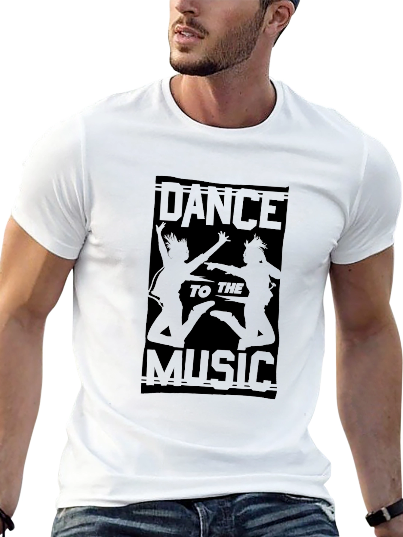 Dance to the Music Black Graphic Tee