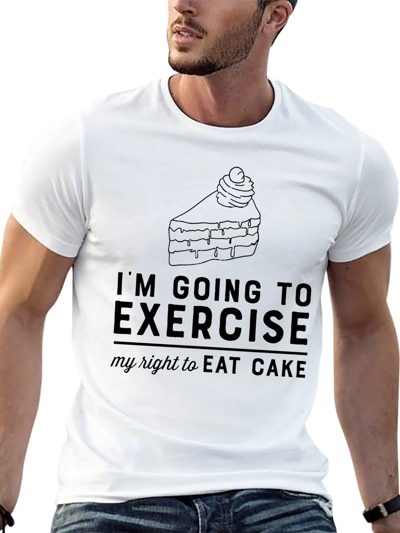 Exercise My Right to Eat Cake T-Shirt