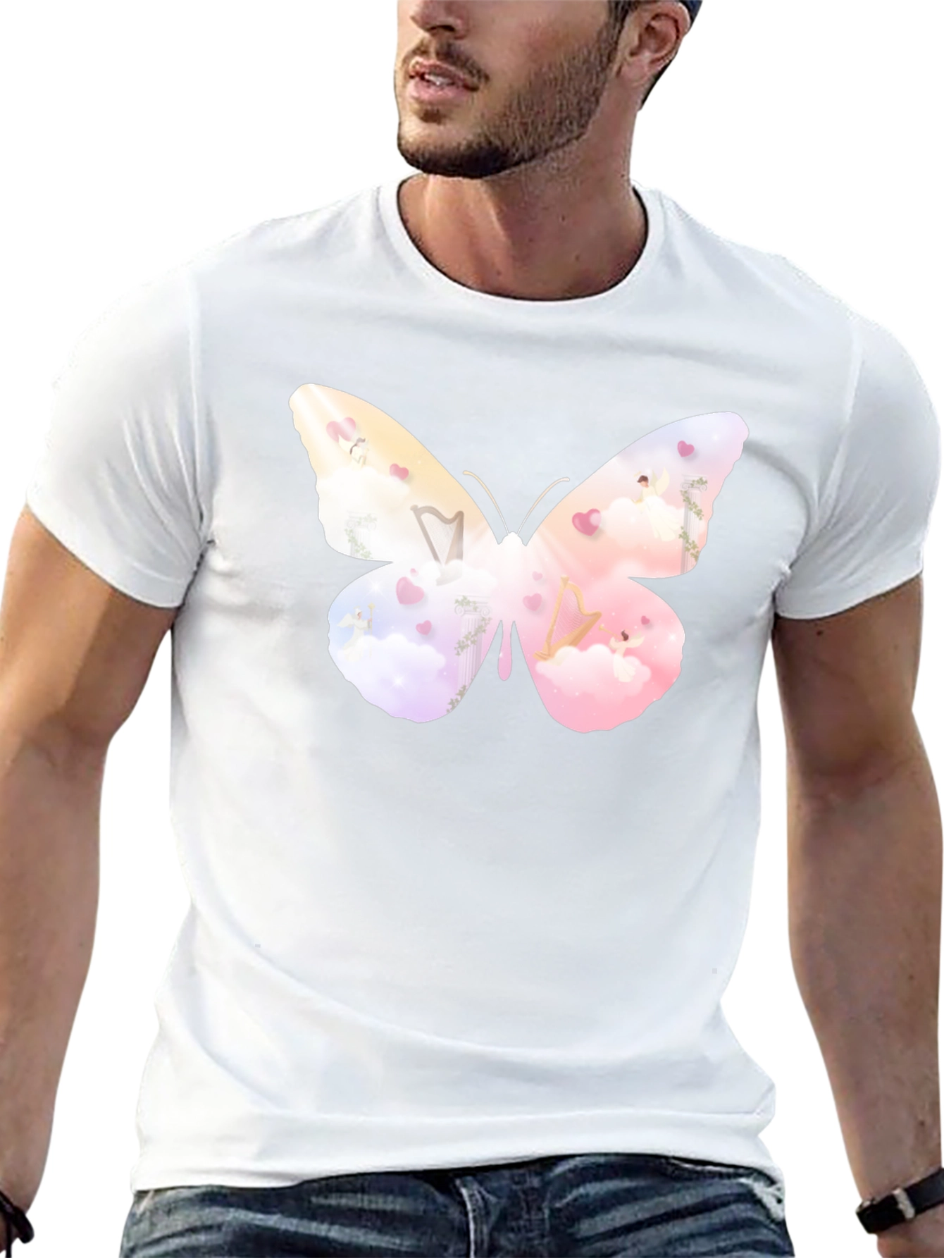 Butterfly Graphic Black Tee