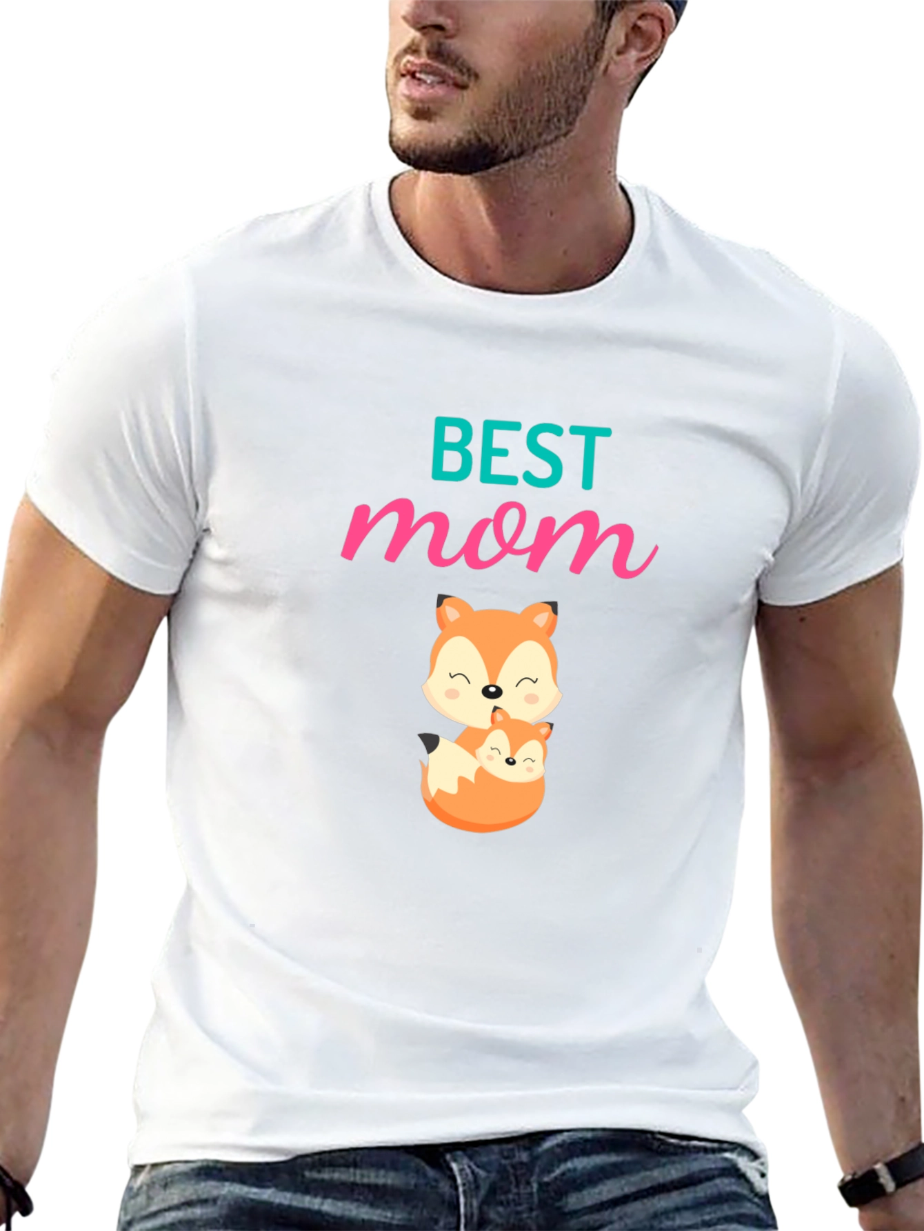 Best Mom Fox Graphic T-Shirt