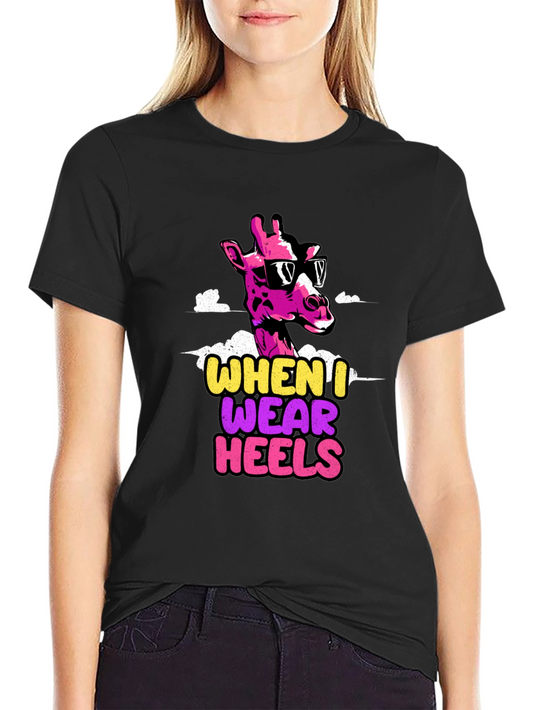 Funny Giraffe Heels T-Shirt