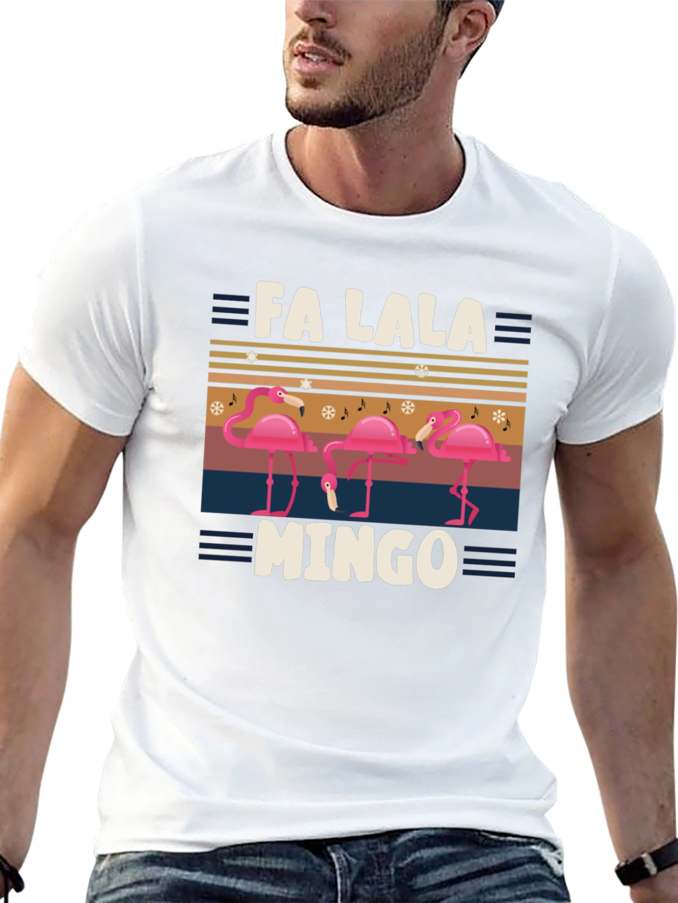 Fa La La Mingo Christmas Flamingo T-Shirt