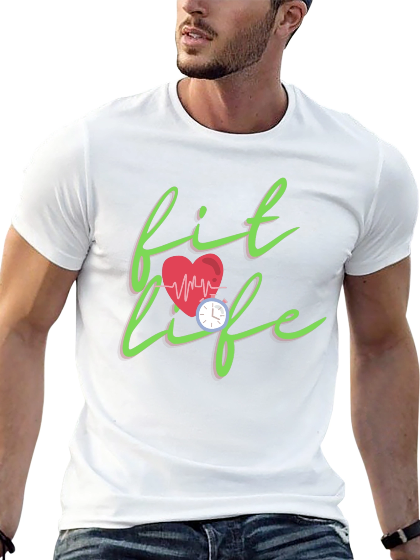 Fit Life Graphic Tee - Stylish Fitness Motivation