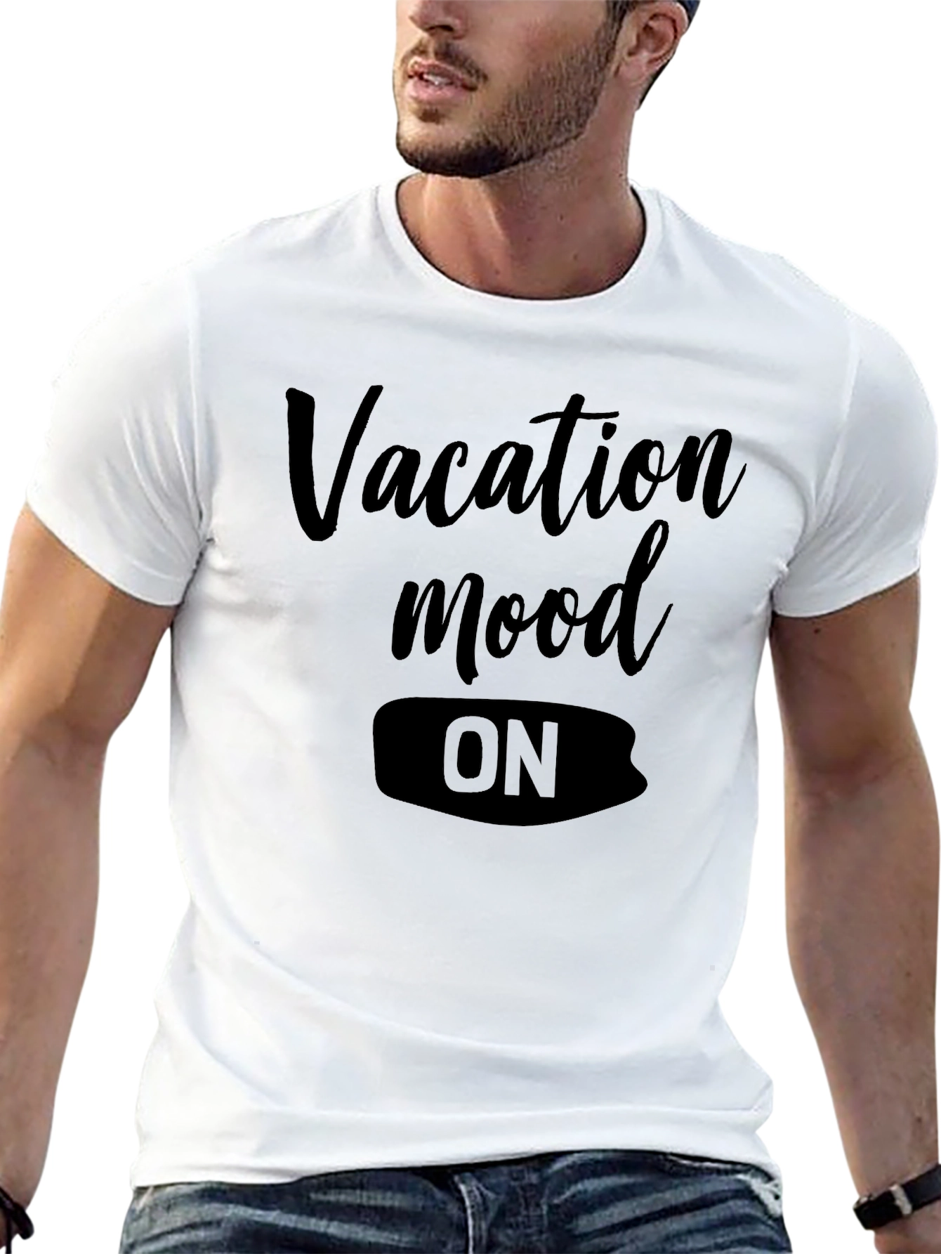Vacation Mode ON Black T-Shirt