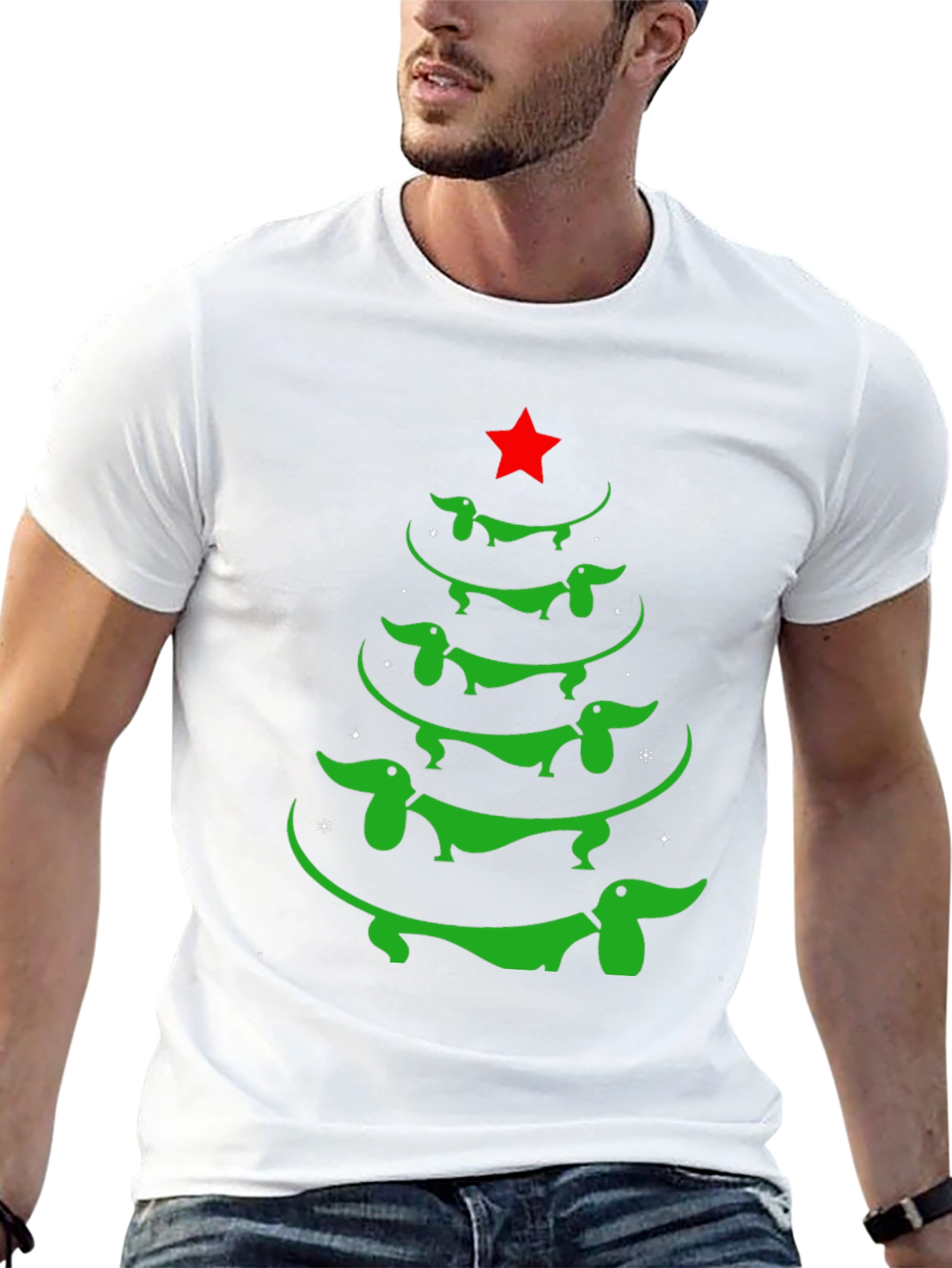 Dachshund Christmas Tree Graphic Tee