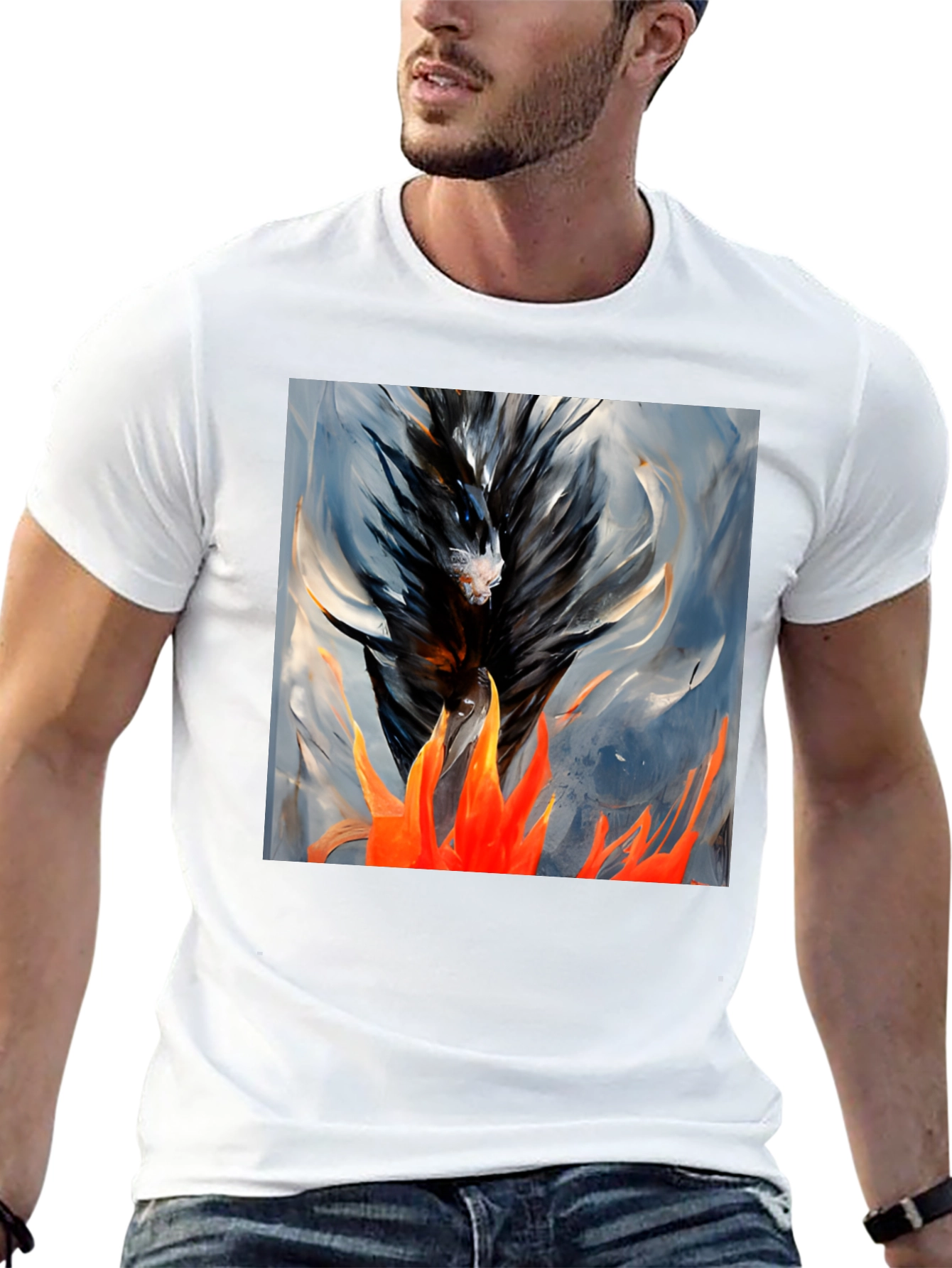 Fiery Phoenix Graphic Tee - Bold Art T-Shirt
