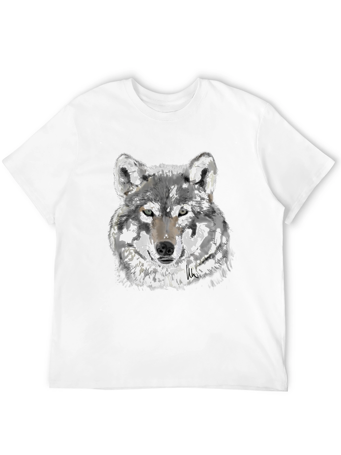 Wolf Graphic Tee - Mens Black T-Shirt