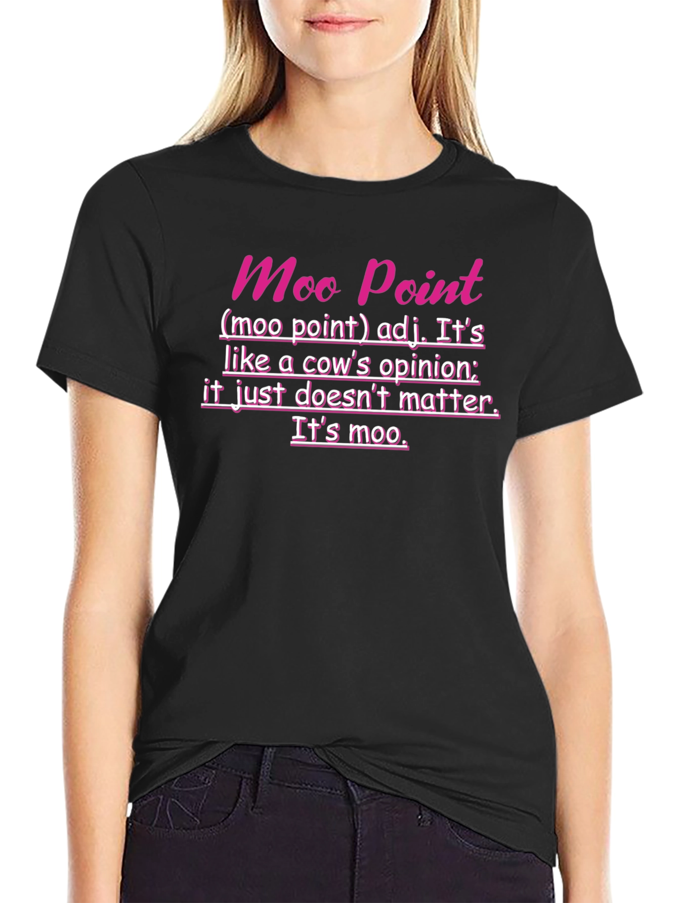 Moo Point Funny Graphic T-Shirt
