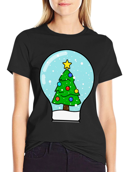 Christmas Tree Snow Globe T-Shirt