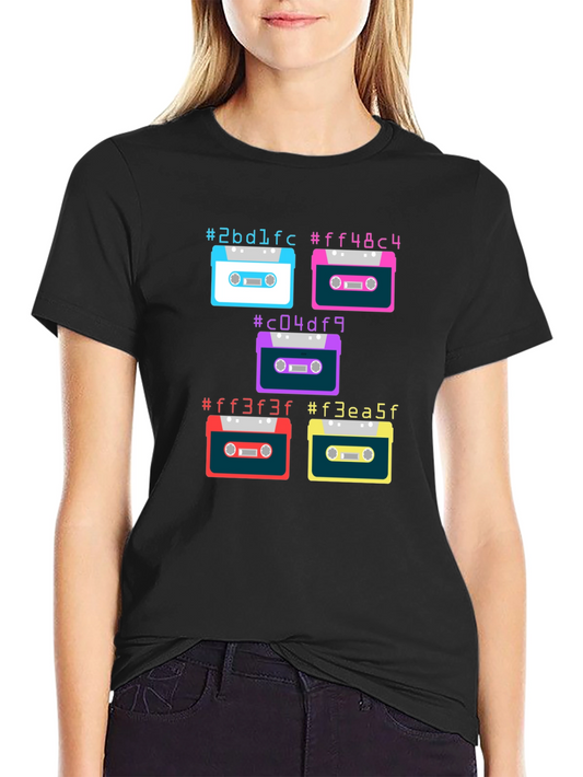 Retro Cassette Tape Color Code T-Shirt - Music Lover Tee