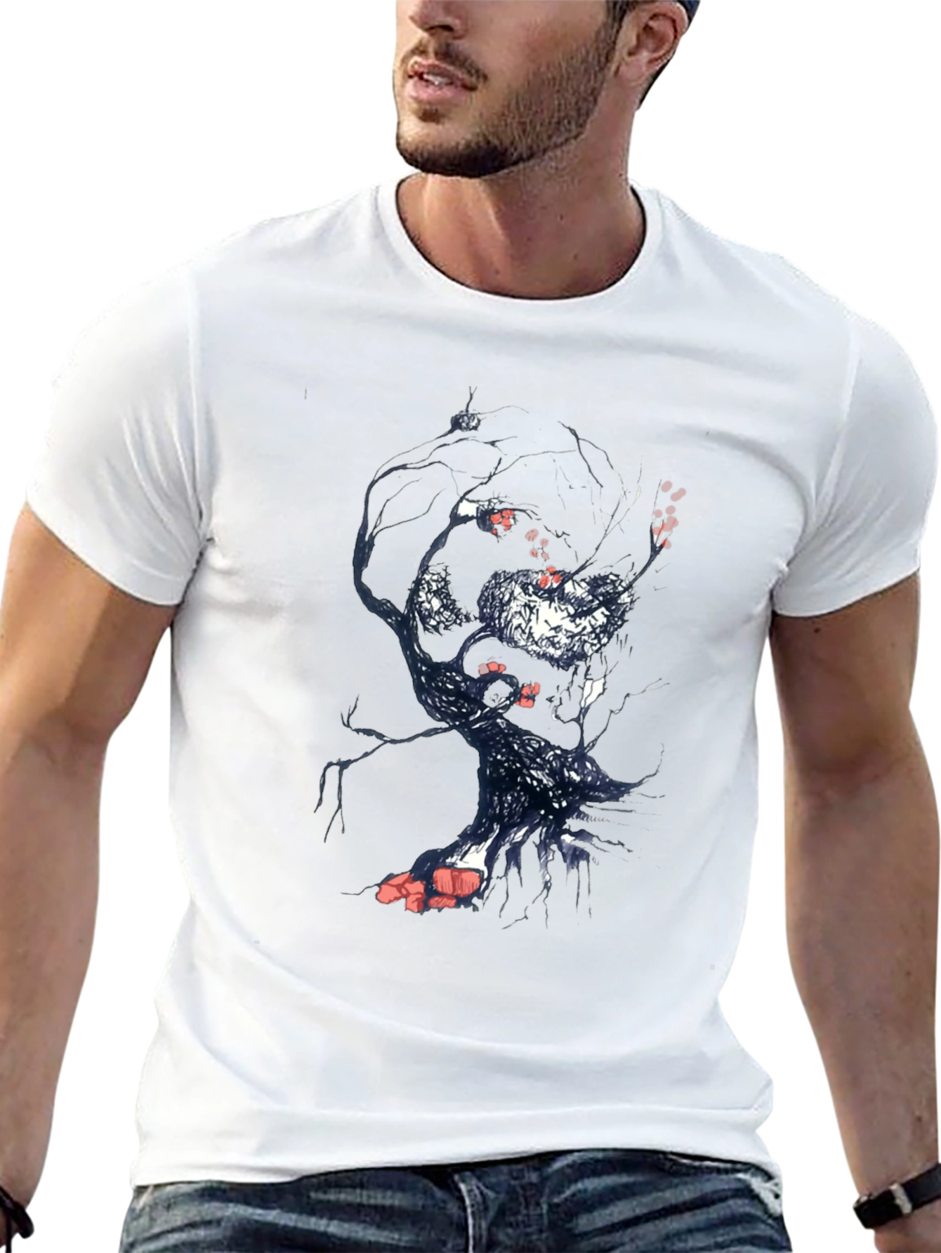 Skull Tree Graphic T-Shirt - Mens Black Tee