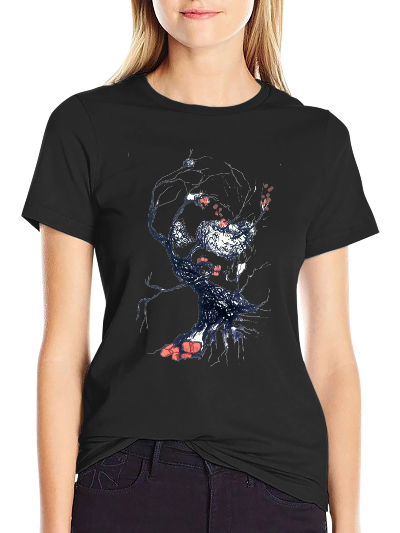Skull Tree Graphic T-Shirt - Mens Black Tee