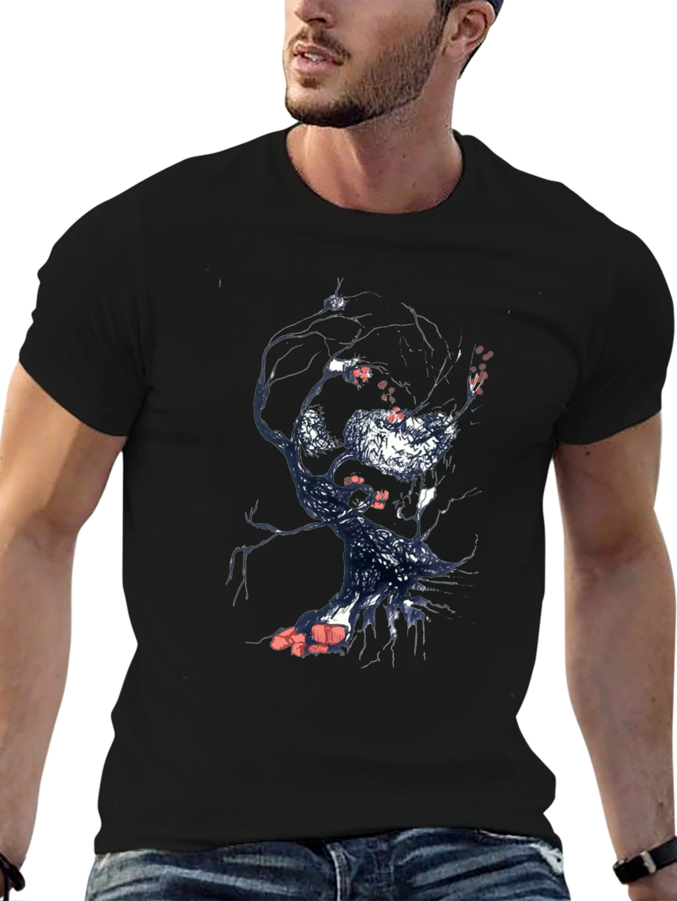 Skull Tree Graphic T-Shirt - Mens Black Tee