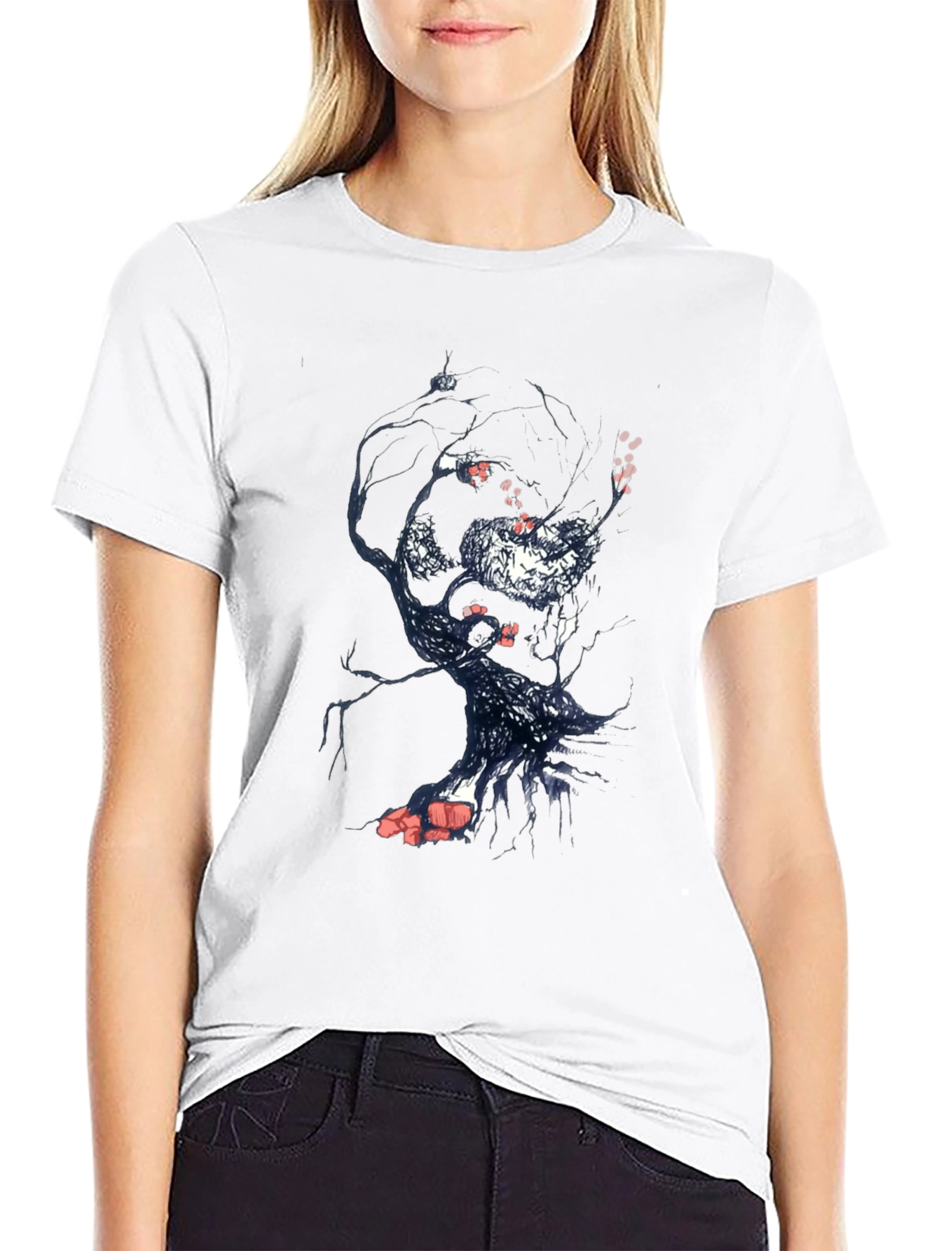 Skull Tree Graphic T-Shirt - Mens Black Tee