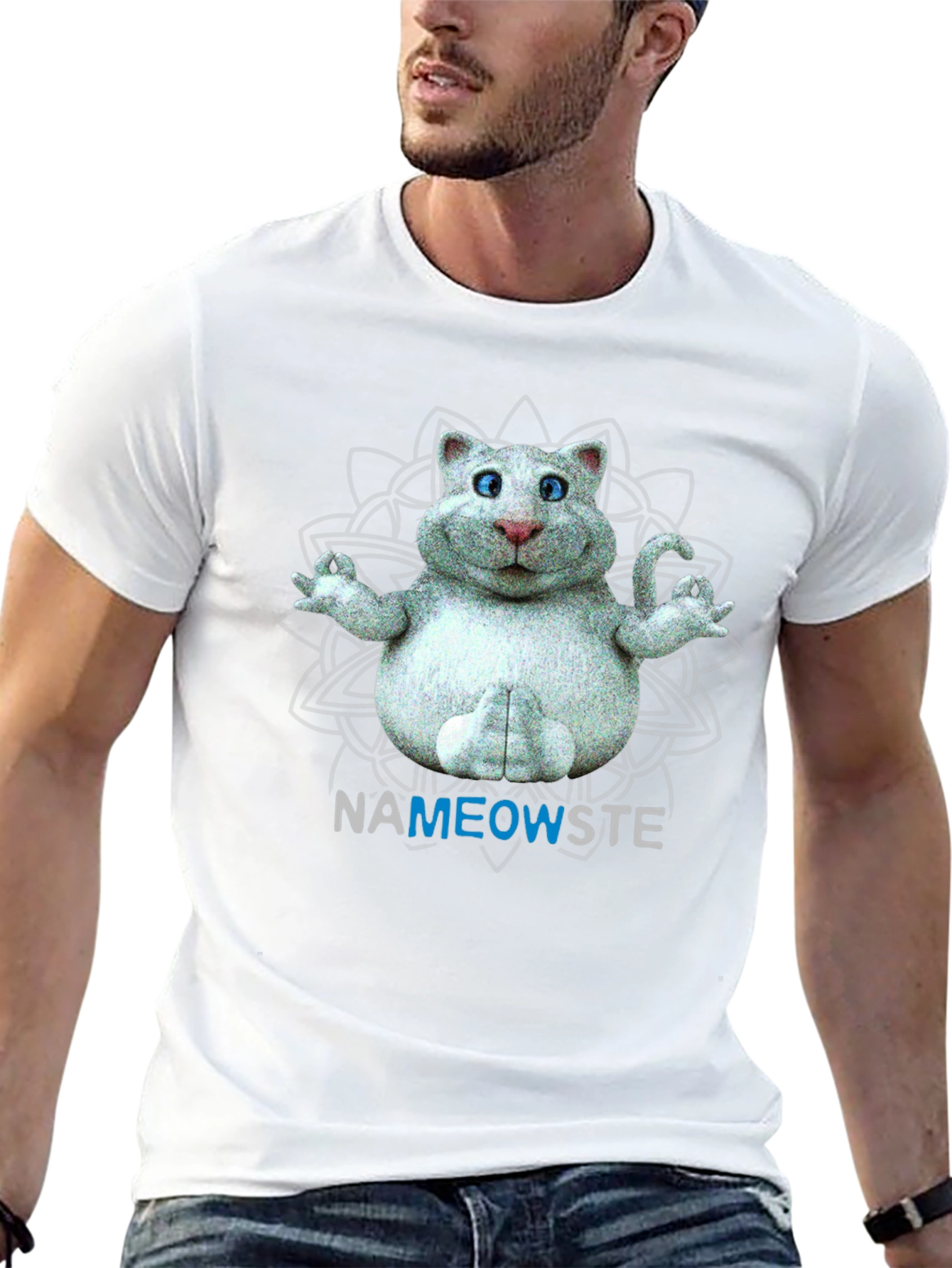 Namaste Cat T-Shirt - Funny Yoga Tee