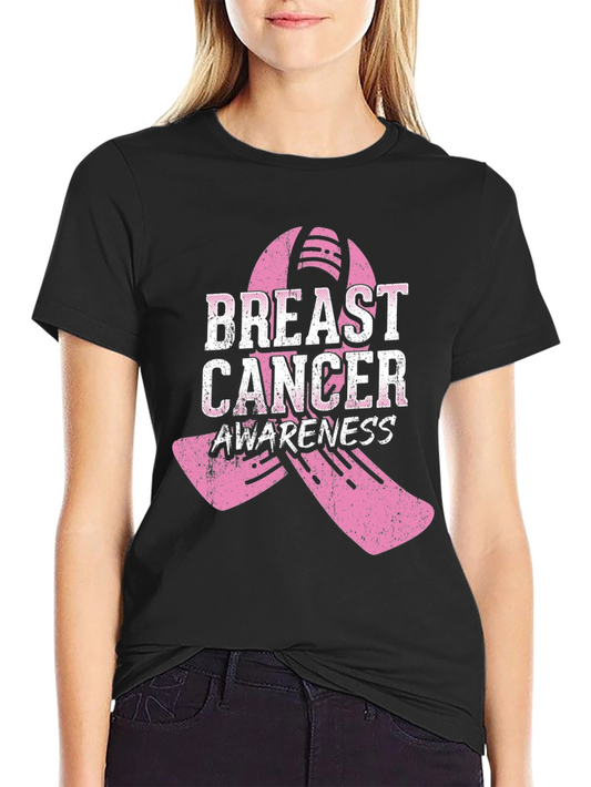 Breast Cancer Awareness Ribbon Graphic Tee