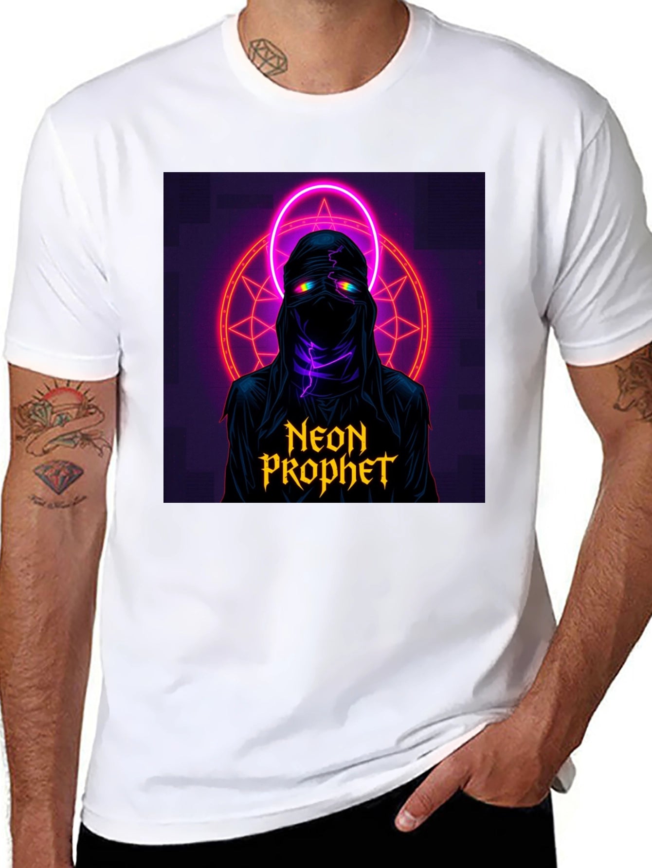 Neon Prophet Graphic Black T-Shirt