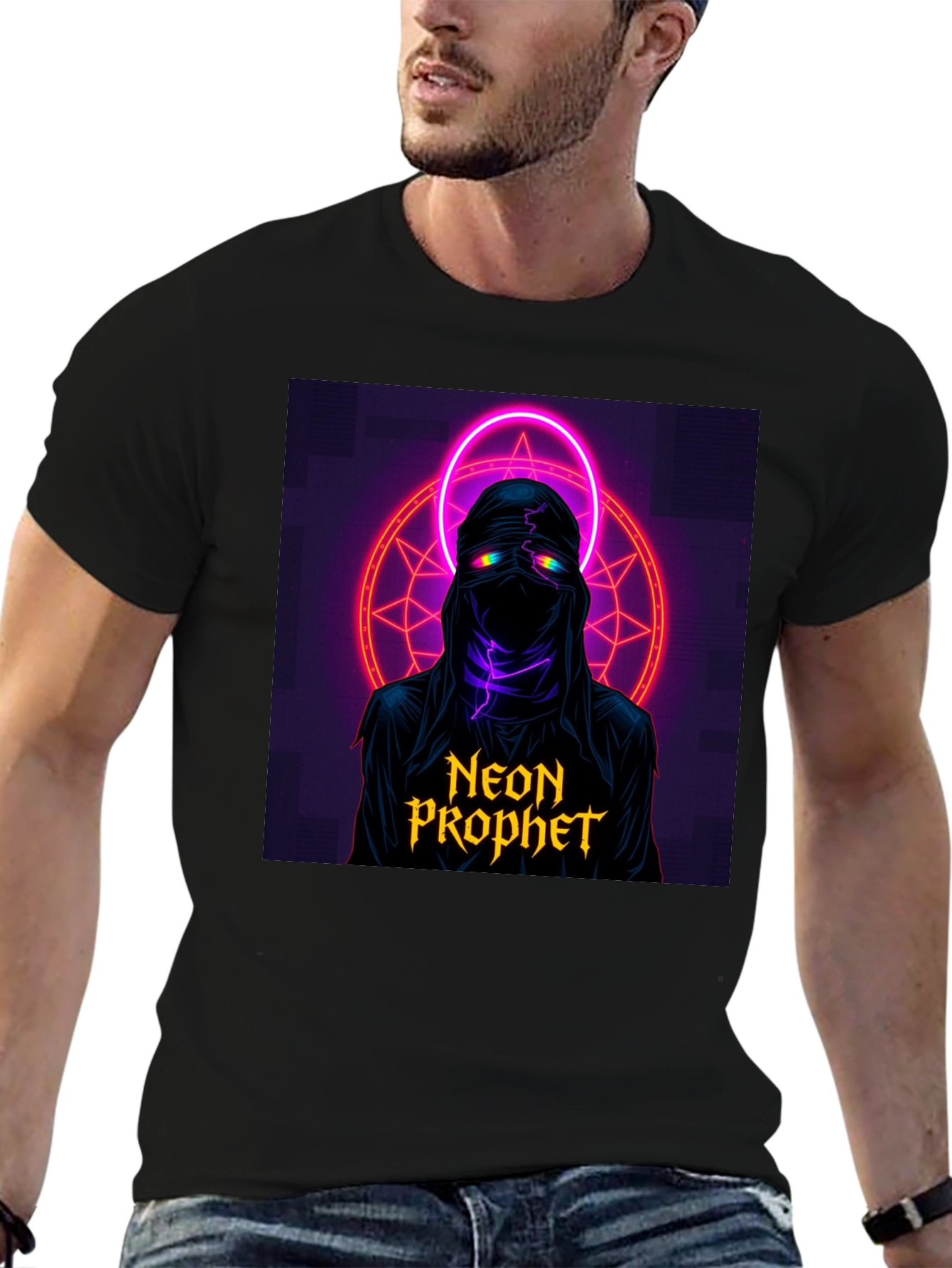Neon Prophet Graphic Black T-Shirt