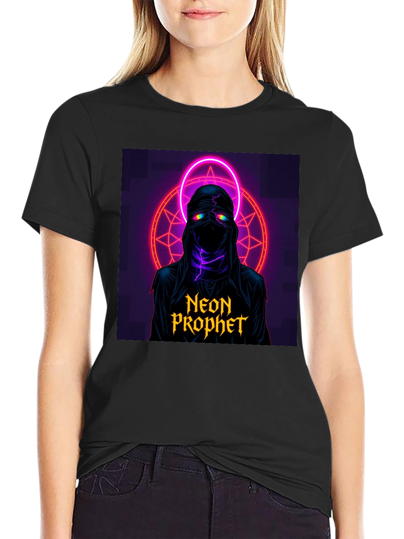 Neon Prophet Graphic Black T-Shirt