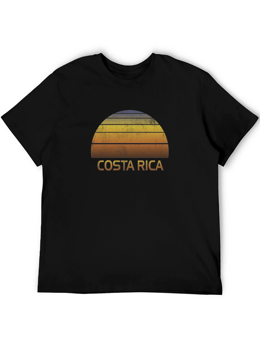 Costa Rica Sunset Graphic Tee - Retro Travel Shirt