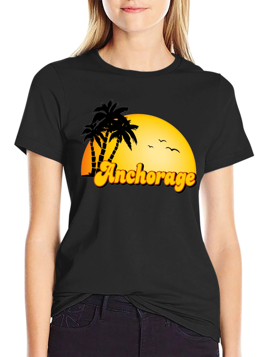 Anchorage Palm Tree Sunset T-Shirt