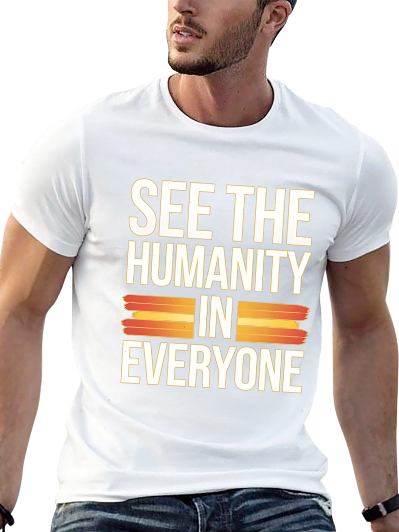 See The Humanity In Everyone Black Graphic Tee
