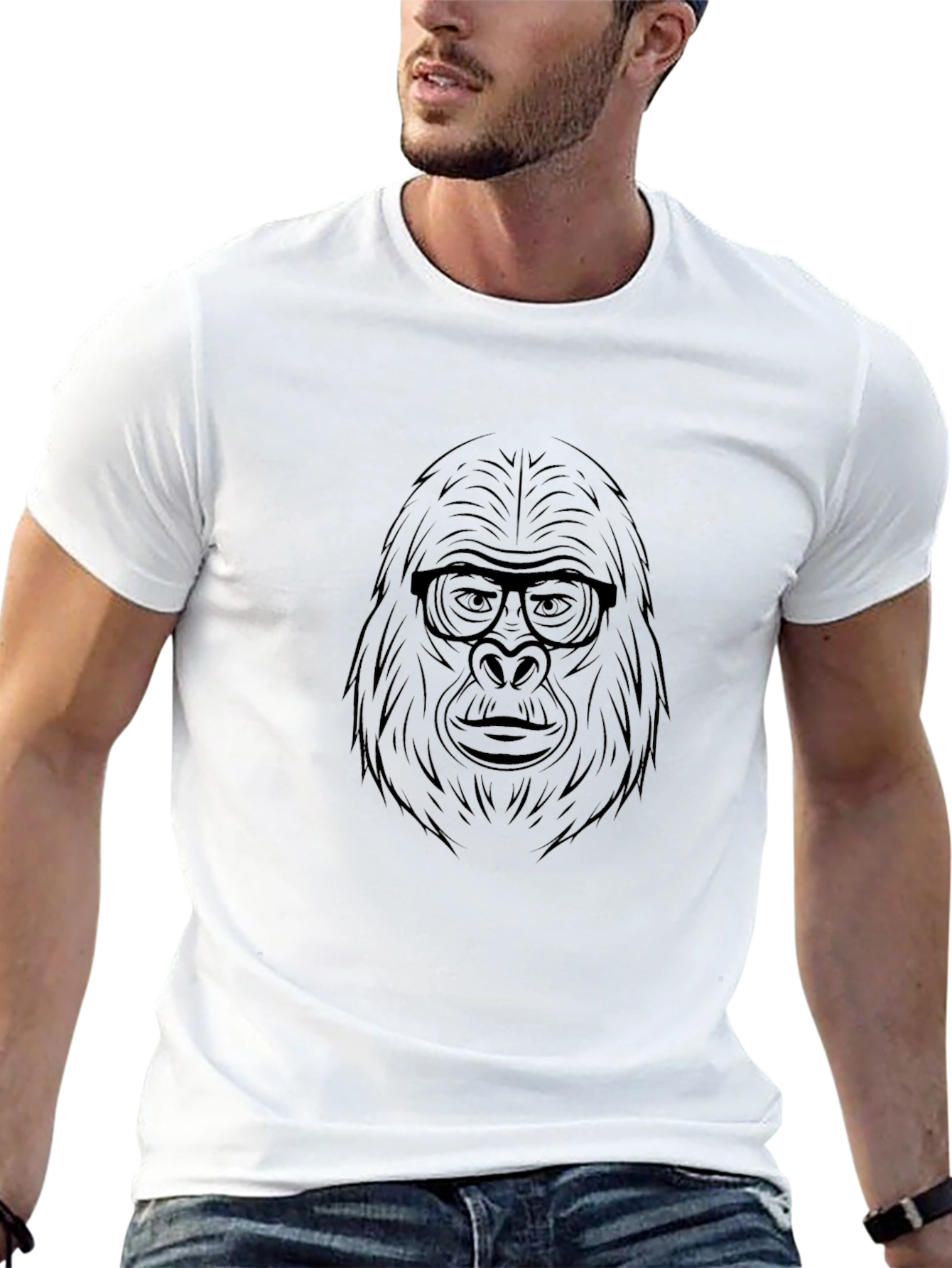 Cool Gorilla Graphic Tee - Black