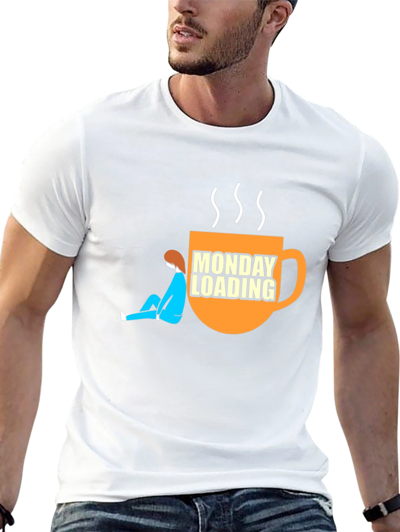Monday Loading Graphic T-Shirt Coffee Lover Tee