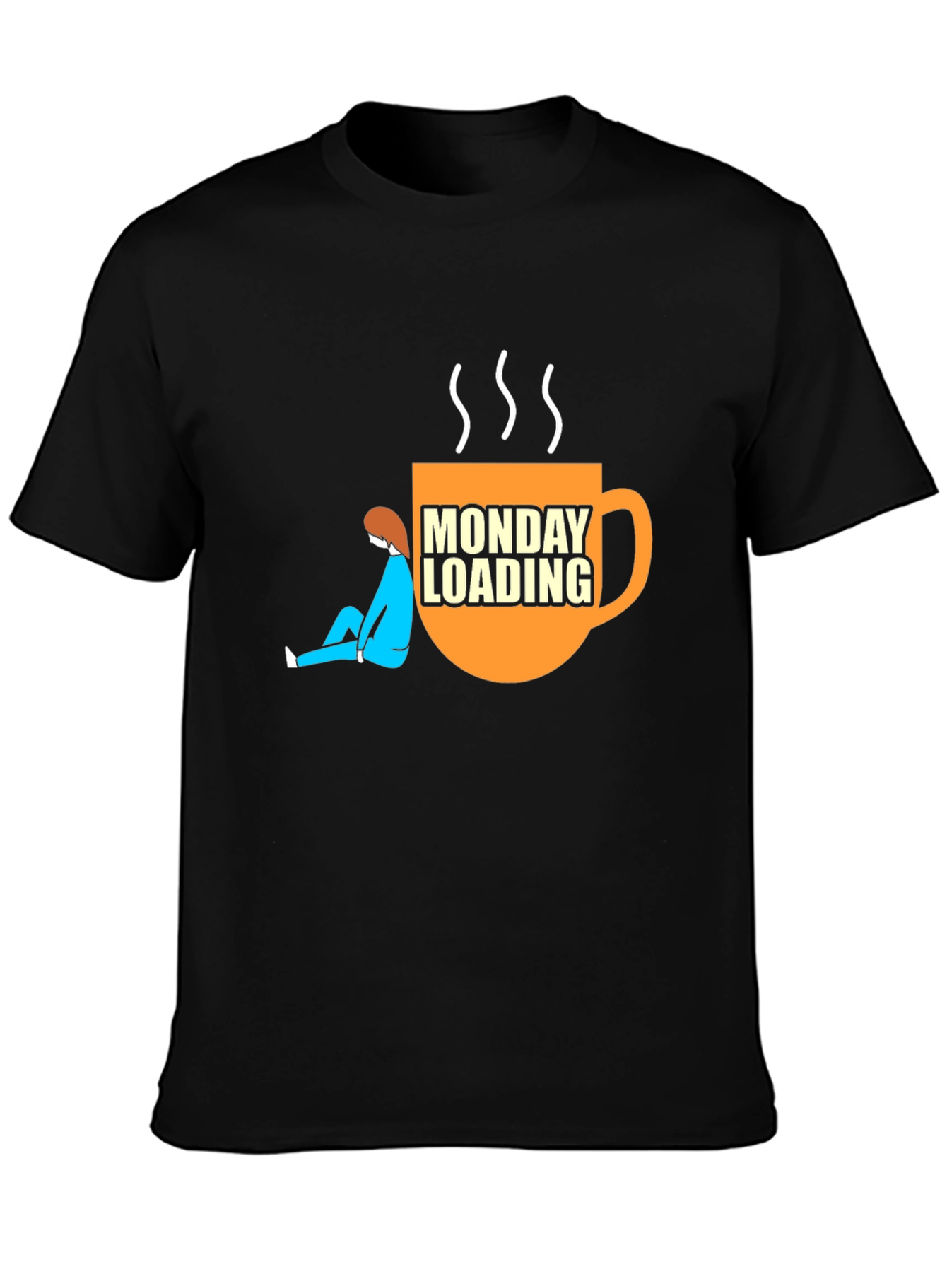 Monday Loading Graphic T-Shirt Coffee Lover Tee