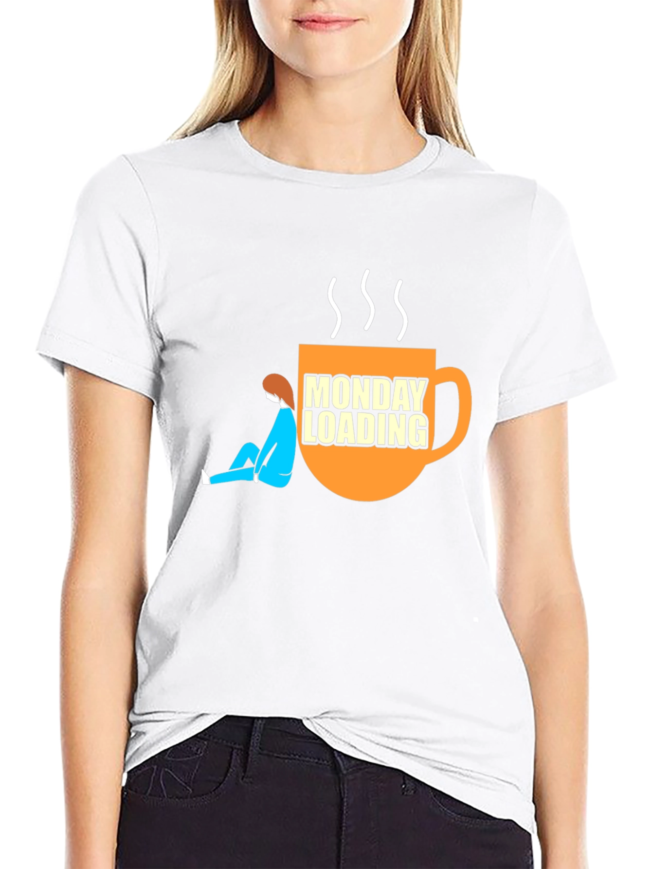Monday Loading Graphic T-Shirt Coffee Lover Tee