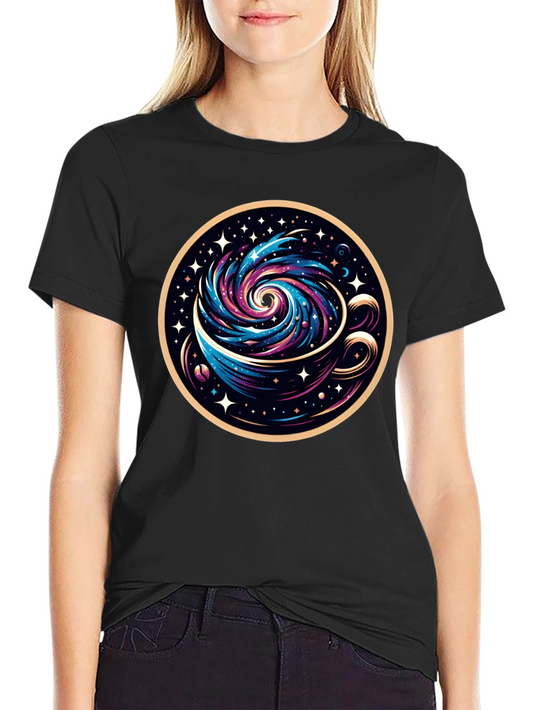 Galaxy Coffee Tee - Cosmic Brew Graphic T-Shirt