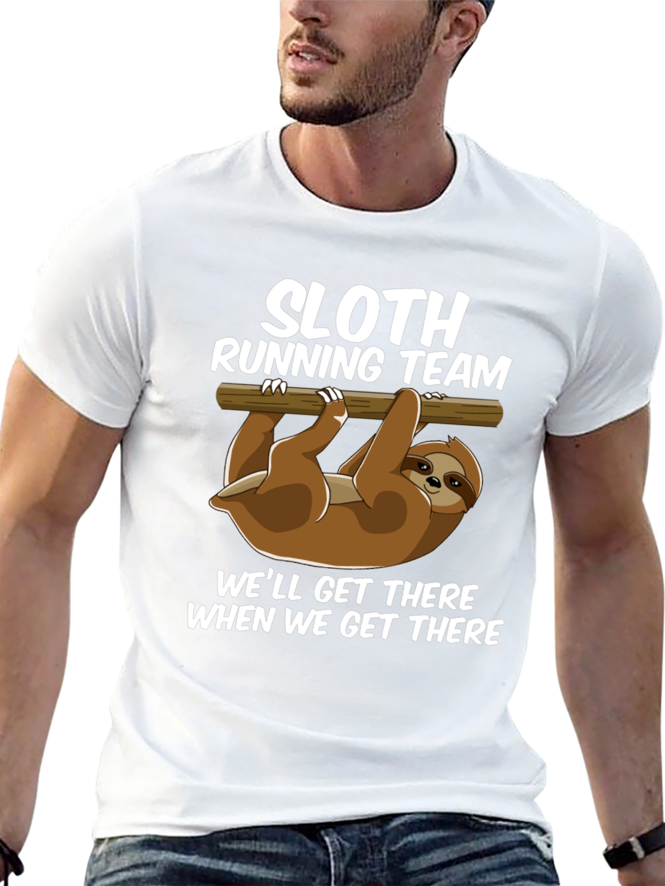 Sloth Running Team Funny T-Shirt