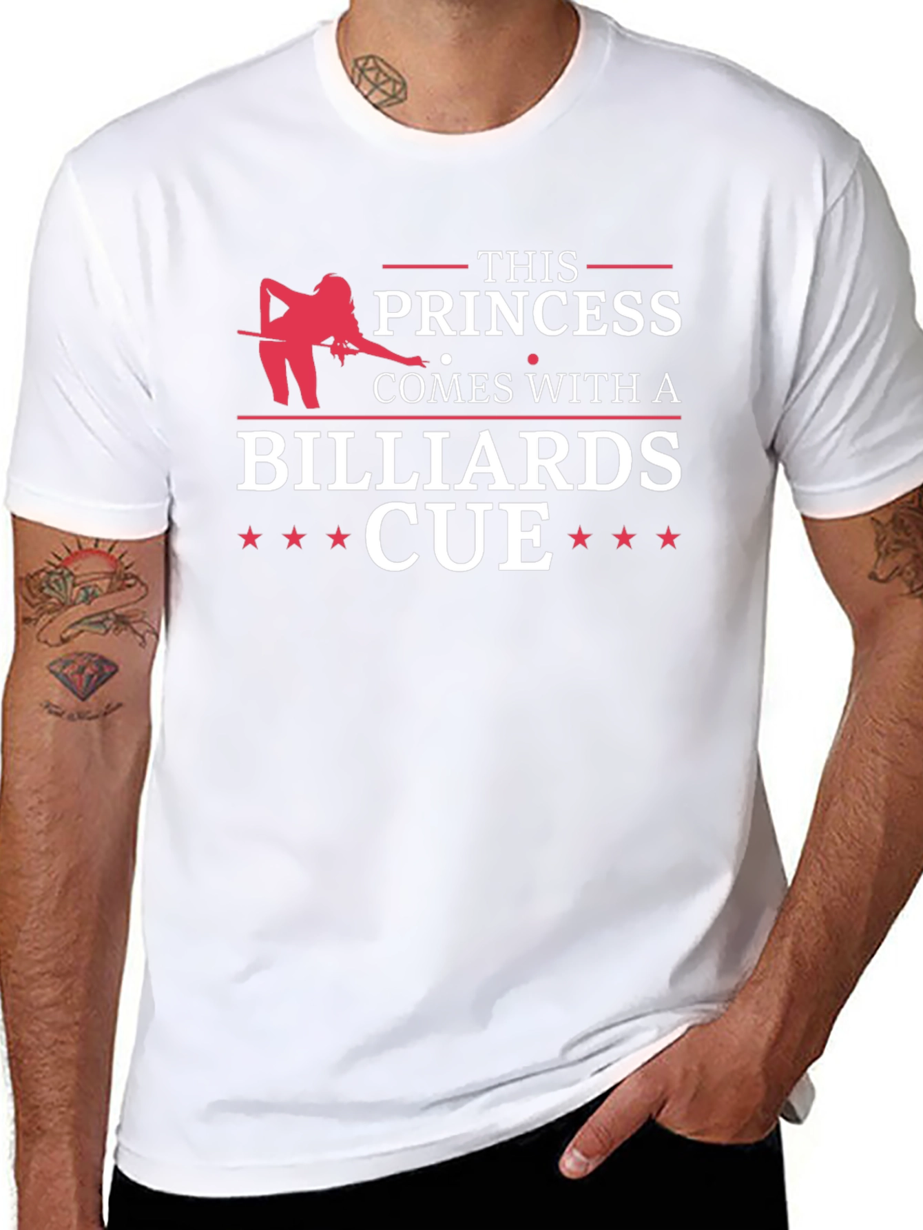 Princess Billiards Cue T-Shirt