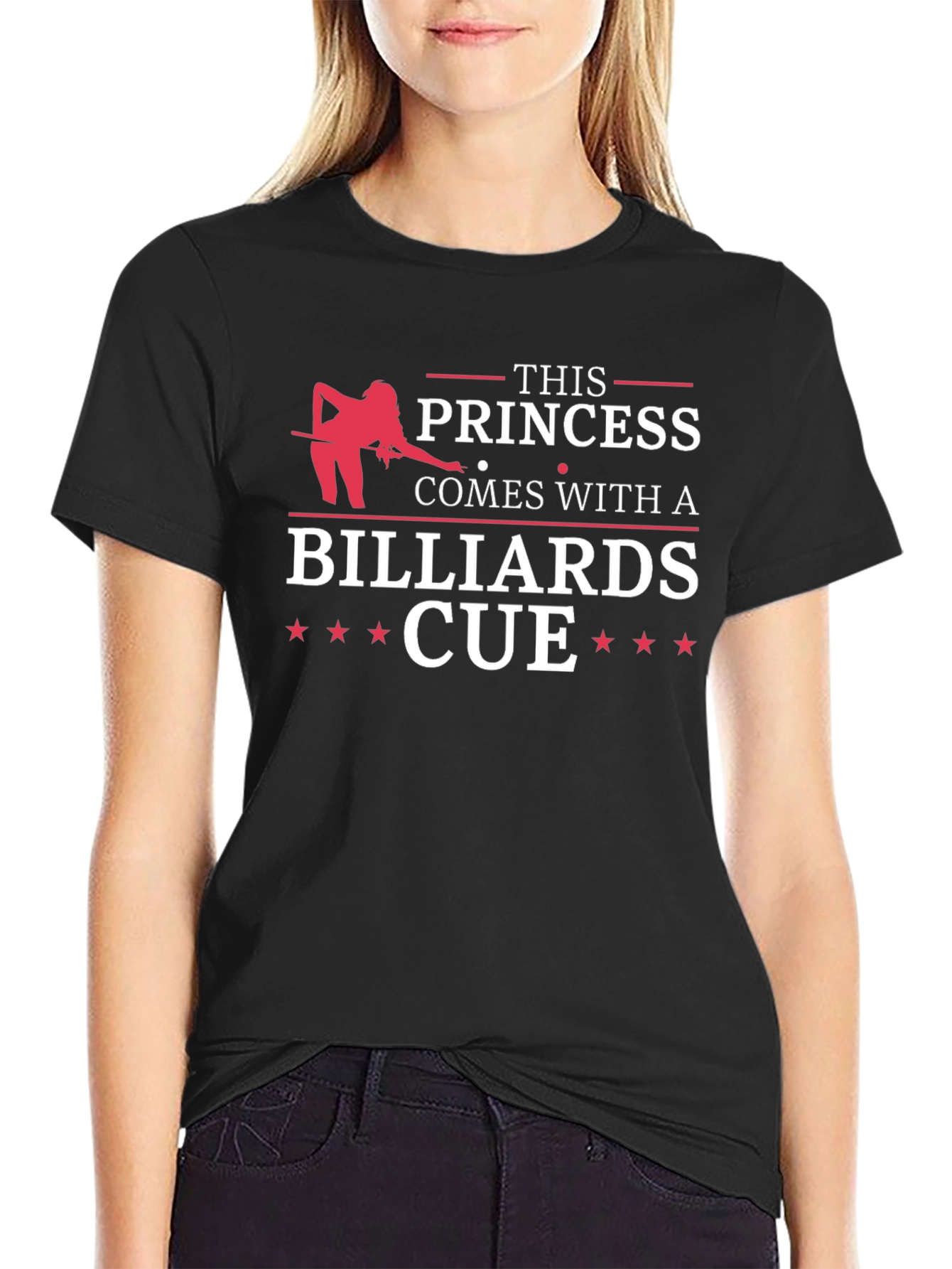 Princess Billiards Cue T-Shirt