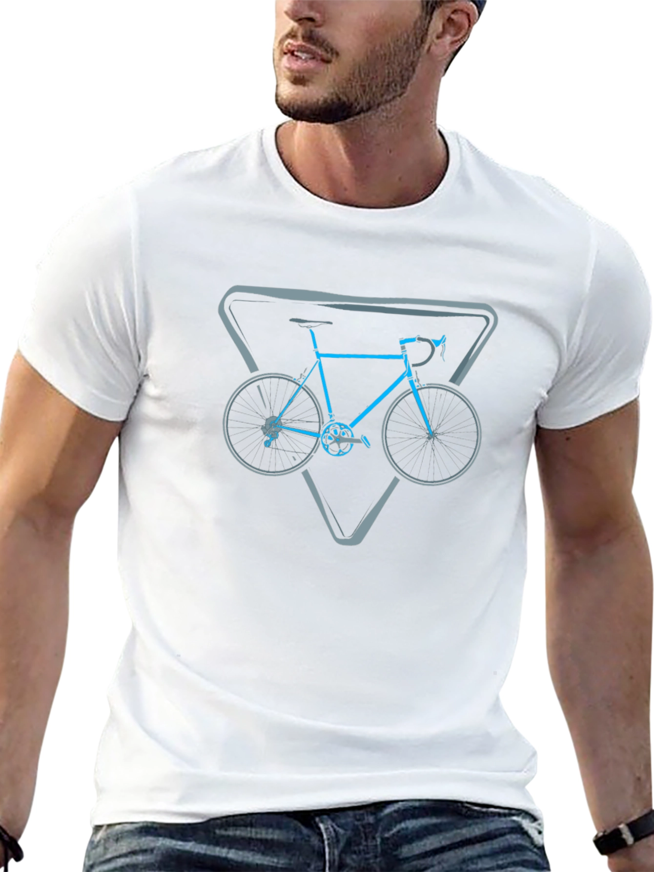 Cycle T-Shirt: Geometric Bike Design