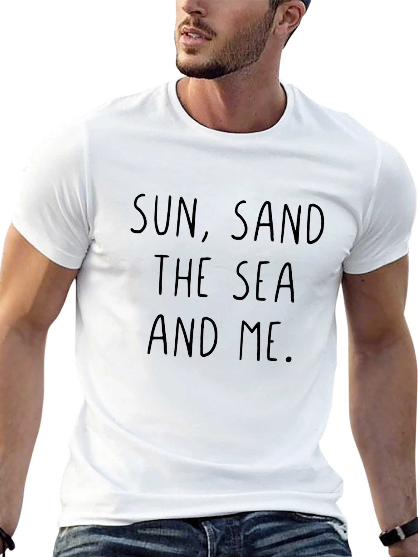 Sun Sand Sea and Me Black T-Shirt