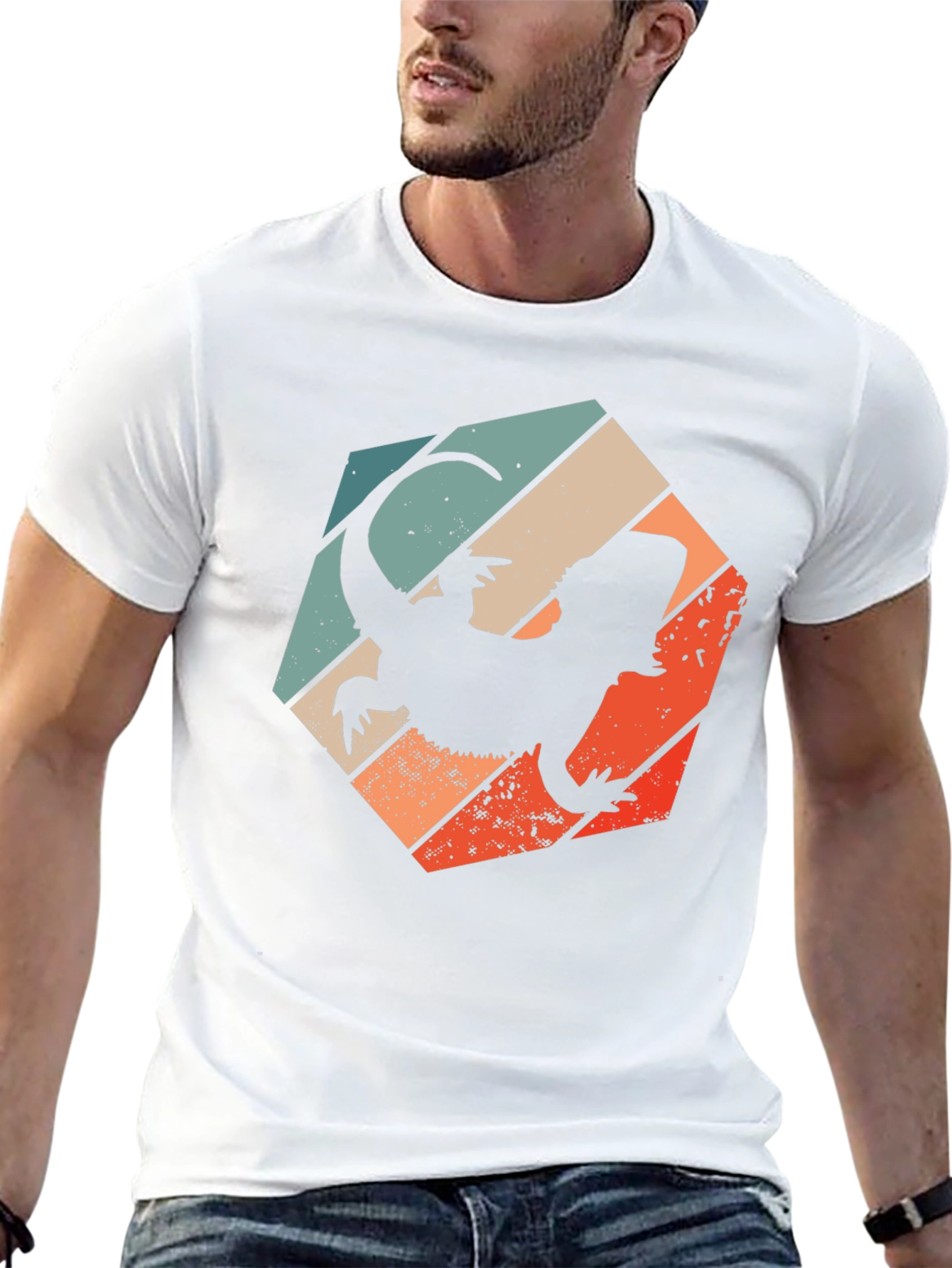 Retro Bearded Dragon Silhouette T-Shirt