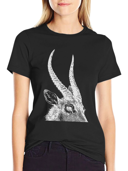 Antelope Graphic Tee - Black Cotton T-Shirt