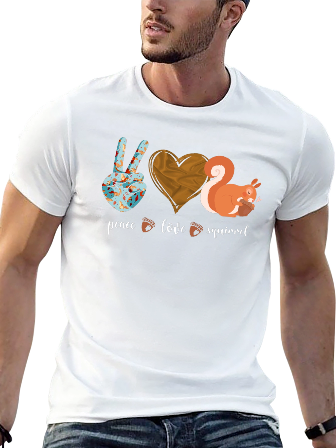 Peace Love Squirrel Graphic Tee