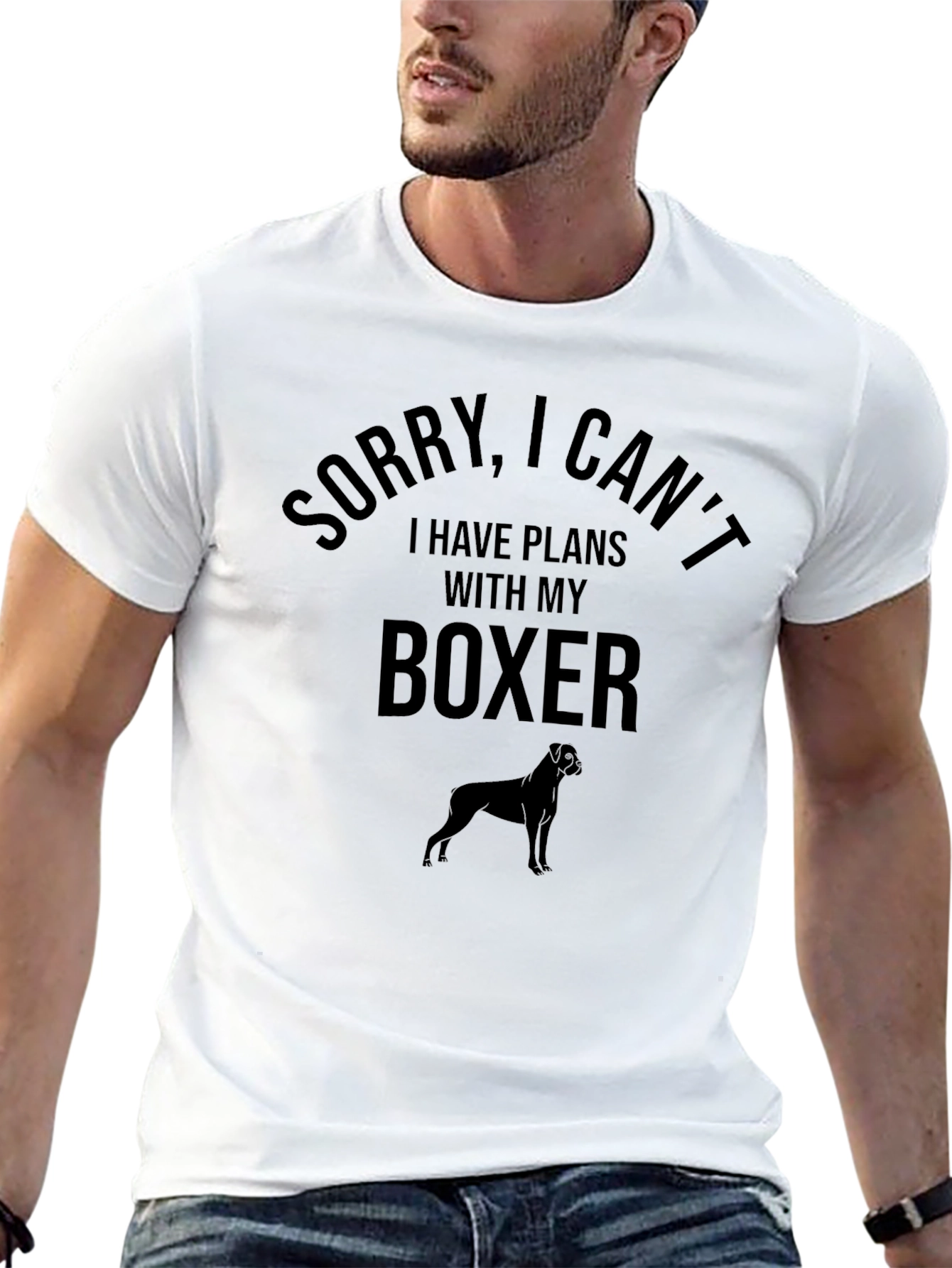 Boxer Dog T-Shirt - Sorry I Cant! Tee