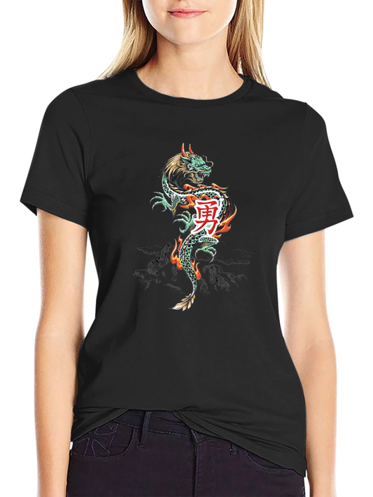 Dragon Kanji Graphic Tee - Black